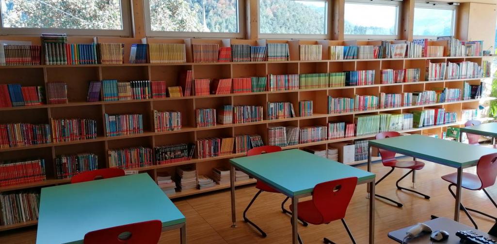 Innenansicht der Bibliothek Foto Innenansicht der Bibliothek